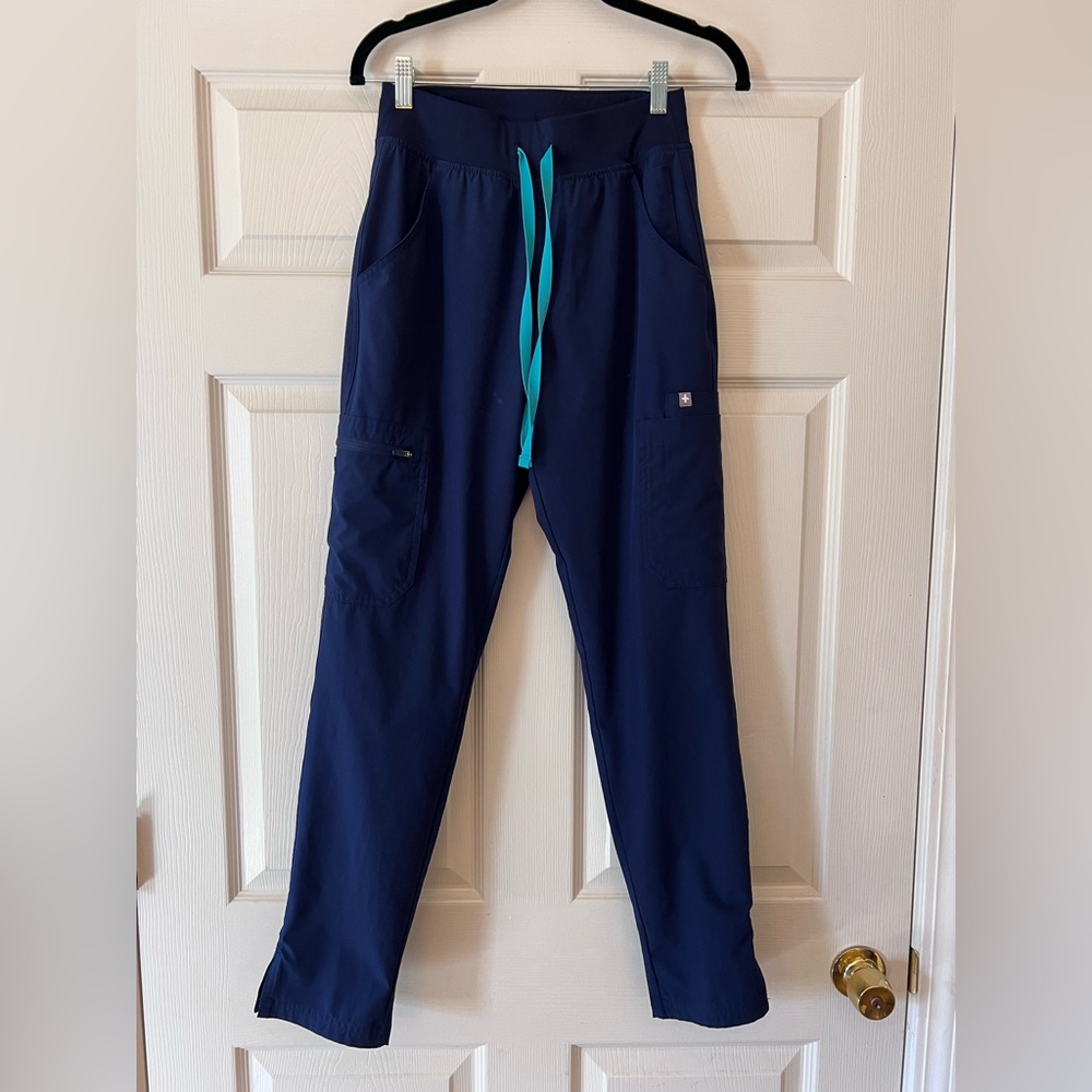 FIGS FREEx Navy High Waisted Yola Scrub Pants
